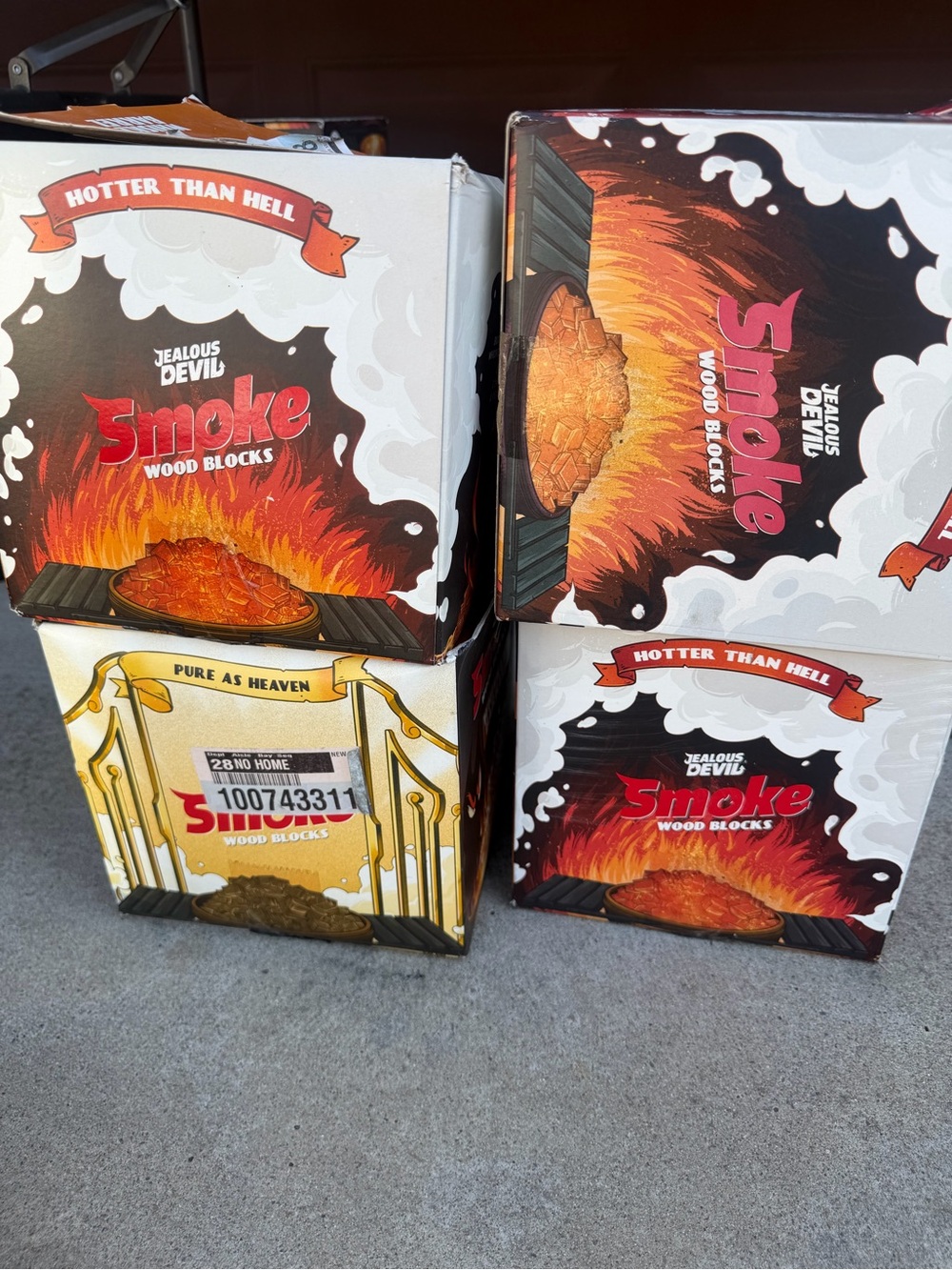 Smoke Wood Blocks - Red/Orange